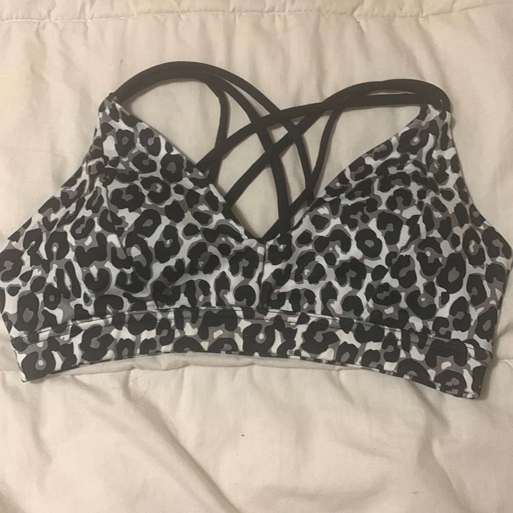 Roberto Cavalli Black and Gray Intimate Bra with Strappy Back